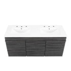 Modway Render 48" Wall-Mount Bathroom Vanity - Charcoal/White-Fixtures Not Included