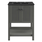 Modway Steam 24" Bathroom Vanity - Grey/Black-Modern Bathroom Vanity