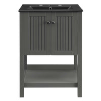 Modway Steam 24" Bathroom Vanity - Grey/Black-Modern Bathroom Vanity