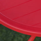 Outsunny Kids Folding Picnic Table & Chair Set with Sun Umbrella - Red-Colour: Red  

