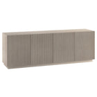 Hudson&Canal Halifax Rectangular Fluted TV Stand for TV's up to 75" - Alder White-A transitional design accommodates TVs up to 75" for your entertaining space
