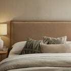 Modway Camille Upholstered Linen Blend Queen Size Headboard - Almond-French Seam Detailing