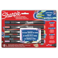 Sharpie Water-Based Acrylic Creative Markers - Bullet Tip - New Earth Tones - 5 Pack-Creative markers with a paint-like ink that won't bleed through paper