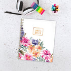 AT-A-GLANCE 2026-27 Badge Floral Weekly/Monthly Planner - 11"x 9" - Multicolour - Bilingual-Monthly: One month per two page spread has unruled daily blocks, plus a section for notes and past/future month reference calendars