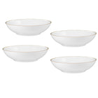 Maxwell & Williams White and Gold Round Coupe Bowl 18.5 cm - 4 Pack-Handwashing Recommended