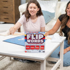 Continuum Games Flip Words Game - Set of 155-Includes: Letter tiles with 2 different colored sides, a gameboard, 2 wooden tile racks, Letter sheet pad, and 2 pouches to hold the tiles