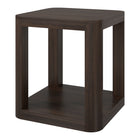 Hudson&Canal Stellan 20"W Square Side Table - Alder Brown-Tabletop features a weight capacity of 50 lbs