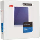 Staples Standard View Binder with D-Rings - 3" - White-Ring resists gapping for smooth page turning
