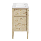 Modway Elysian 48" Double Sink Bathroom Vanity - Burl-Mango Wood Construction