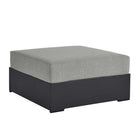 Modway Tahoe Outdoor Patio Powder-Coated Aluminum Ottoman - Grey-Outdoor Patio Ottoman