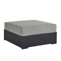 Modway Tahoe Outdoor Patio Powder-Coated Aluminum Ottoman - Grey-Outdoor Patio Ottoman