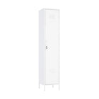 Manhattan Comfort Naomi 15" Modern Single Locker Storage Cabinet - White-Crafted with High Quality Steel to Ensure Long Lasting Use