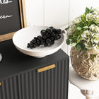 HOMCOM 47.2" L Sideboard Buffet Cabinet - Black-Elevated metal legs facilitate easy cleaning