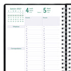 Blueline 2027 Planifi-Action 13-Month Weekly/Monthly Planner - 9-1/16" x 5-7/8" - Black - French-100% post-consumer recycled paper