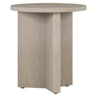 Hudson&Canal Anders 20"W Round Side Table - Alder White-A contemporary Scandinavian design for your living room, den, and more