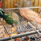Tramontina Churrasco BBQ 18" L x 7" W Stainless Steel Flat Wire Grill Basket-5