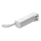 Scosche GoBat 5K 3-in-1 40W Charger with 5K Portable Power Bank & Captive USB-C Cable - White-Compatible with all devices with a USB-C connector
