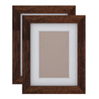 Decent Living Solid Wooden Picture Frame - 6" x 8" - Walnut Colour - 2 Pack-Material: 100% Natural Solid Wood (Okan / Teak)