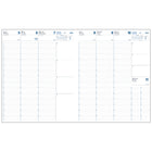 Quo Vadis 2026 Quarter Weekly Planner - 9.5" x 11.75" - Assorted Colours - Bilingual -2 colour grid on ivory paper