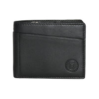 Club Rochelier Men's Slim Wallet with Zippered Pocket - Black-Bi-fold design