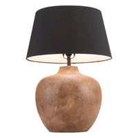 Zuo Basil Table Lamp - Black-MAX 4W A19 shape E26 socket Light Bulb x1 (Not Included)