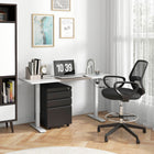 Vinsetto 3-Drawer Steel Letter/A4 Filing Cabinet with Lock & Wheels - Black-Drawers are armed with full extension glides for easy access   
