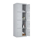 Ceha KDK Series 4-Tier Locker - Bank of 2 - Grey-Durable powder-coated finish for long-lasting use