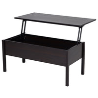 HOMCOM 39" Modern Lift Top Coffee Table with Hidden Storage Compartment - Coffee-Lift top coffee table with hidden storage space for storing your home items