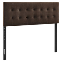 Modway Emily Stain-Resistant Performance Velvet King Size Headboard - Chocolate Brown-Stain-Resistant Performance Velvet