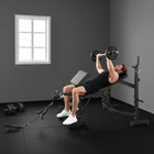 Soozier Weight Bench Stand with Squat Rack-Backrest can be set to 4-level different positions angle adjusts from -10°, 180°, 165°, 150°