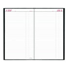 Brownline 2026 Traditional Daily Planner - 13-3/8" x 7-7/8" - Black - English-Durable hard lizard-like black cover