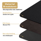 Rocelco MAFM Commercial Grade Medium Anti-Fatigue Mat for Standing Desks, 30" x 20", Black-1-year manufacturer's warranty.
