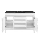 Modway Render 48" Single Sink Bathroom Vanity - White/Black-Fixtures Not Included
