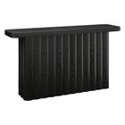Hudson&Canal Olie 55" Wide Rectangular Fluted Console Table - Black Grain-A modern design with a classic silhouette for your entryway, living room, den, and more