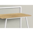 Monarch Specialties 7119 30"L Computer Desk - Juvenile Natural/White Metal-Easy to assemble with illustrated instructions and all hardware provided to setup and ready to use in no time!