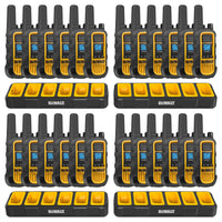 Dewalt Heavy Duty DXFRS800 Radio 24-Piece Set with 4 6-Port Chargers-22 Preset Channels are preset with Privacy codes