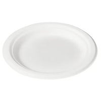 Victoria Bay 7" Compostable Round Plate - White - 8 Packs of 125-7" White Round Plate