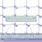 Blueline 13 Months Monthly Academic Desk Pad - July to July - 17-3/4" L x 10 7/8" W - Bilingual-Two-hole punched, vinyl corners