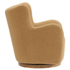 Modway Montrose Wingback Sherpa Swivel Accent Chair - Camel Walnut-Non-Marking Floor Glides