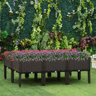 Outsunny 6-Piece Raised Garden Bed - 15.7" x 15.7" x 17.3"-Compact design allows you to garden in small spaces
