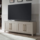Hudson&Canal Chabot TV Stand for TV's up to 75" - Alder White-Constructed of sturdy MDF materials in a handcrafted Alder White finish