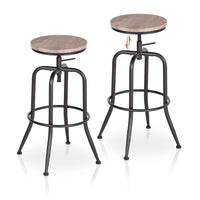 Homy Casa Counter/Bar Stool Adjutable Height Swivel - Natural - 2 Pack-Adjustable height 27.2"-30.3", fits perfectly your kitchen island counter or bar