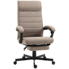 Vinsetto High Back Linen Computer Desk Chair - Brown-Curved high back fits your body shape