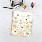 Mead 2026-27 Honey Bee Weekly/Monthly Hard Cover Planner - 11" x 9" - Multicolour - Bilingual-One month per 2 page spread has open daily blocks, a notes section and past/future month reference calendars