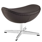 Modway Glove Leather Ottoman - Brown-High Density Foam Cushioning