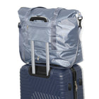 Nicci Travel Weekender Duffel Expandable Bag - Blue-Bottom zipper expander 