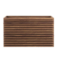 Modway Render 36" Wall-Mount Bathroom Vanity Cabinet - Walnut-Mid-Century Modern Vanity