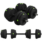 Soozier 2-in-1 Adjustable Weight Barbell & Dumbbells Set-Converts easily from dumbbells to barbells for versatile workouts