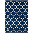 Modway Beltara Chain Link Transitional Trellis Area Rug - 5 ft W x 8 ft L - Moroccan Blue/Ivory-Chain Link TransitionalArea Rug
