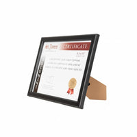 St. James Document/Certificate Frame - For 8.5" x 11" Letter Size Documents - Black - 6 Pack-Classic black frame for a professional, timeless look